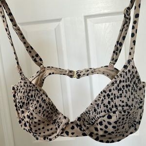 Leopard Print Adjustable bikini top.
